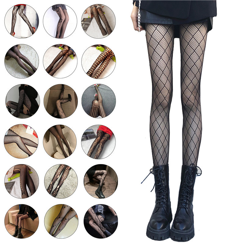Fishnet Stocking Women - 2 szt. Seksowne rajstopy z kokardką